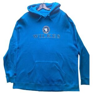 Wilkes Community College‎ Hoodie Mens 2XL Blue Pullover Sweatshirt Academia